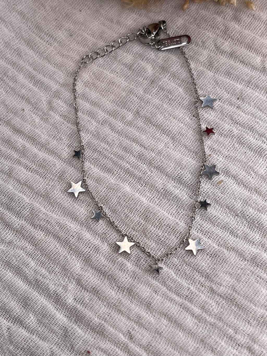 Bracelet acier inoxydable, mini étoiles