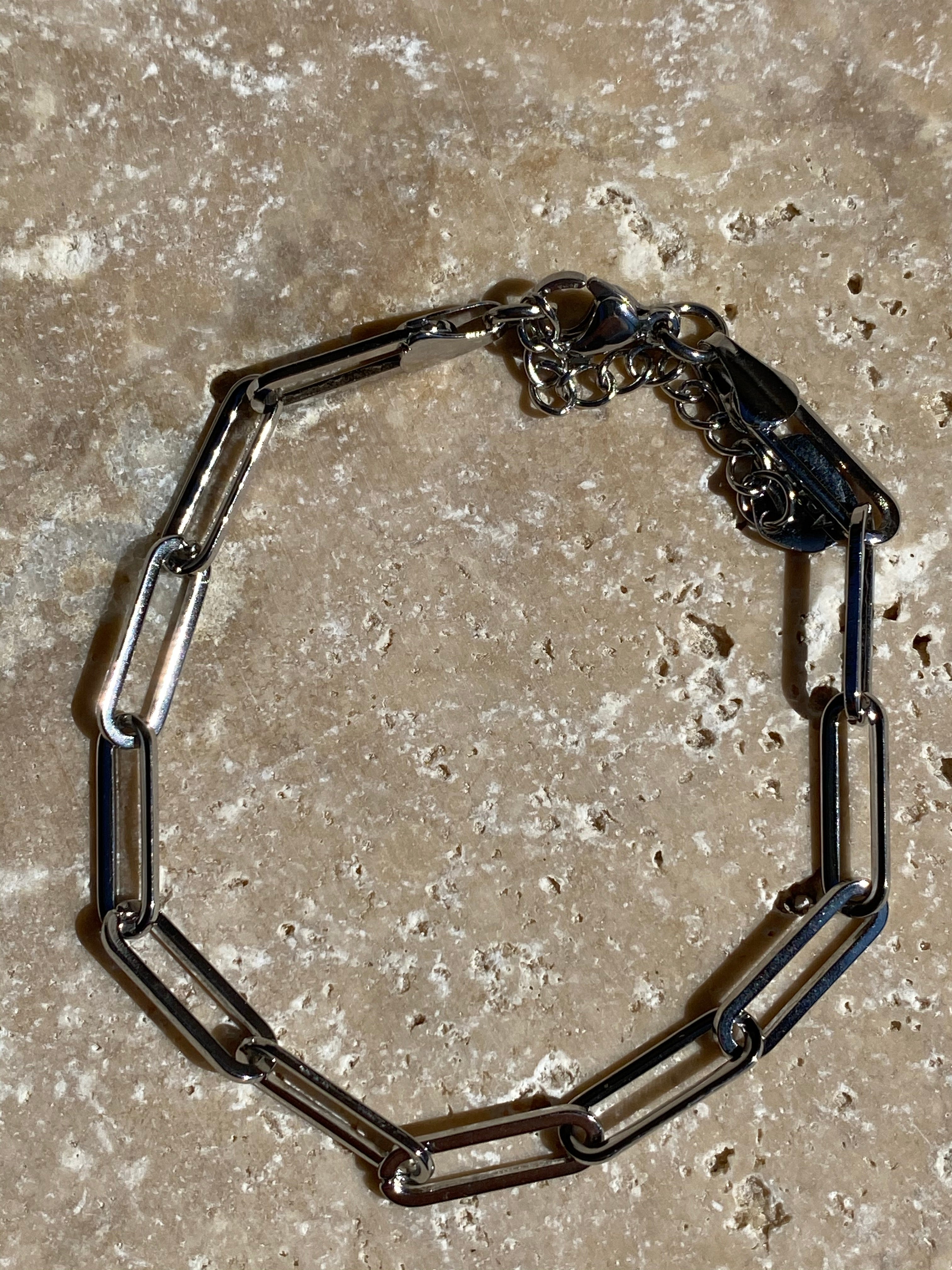 Bracelet, acier inoxydable, big maille Marie