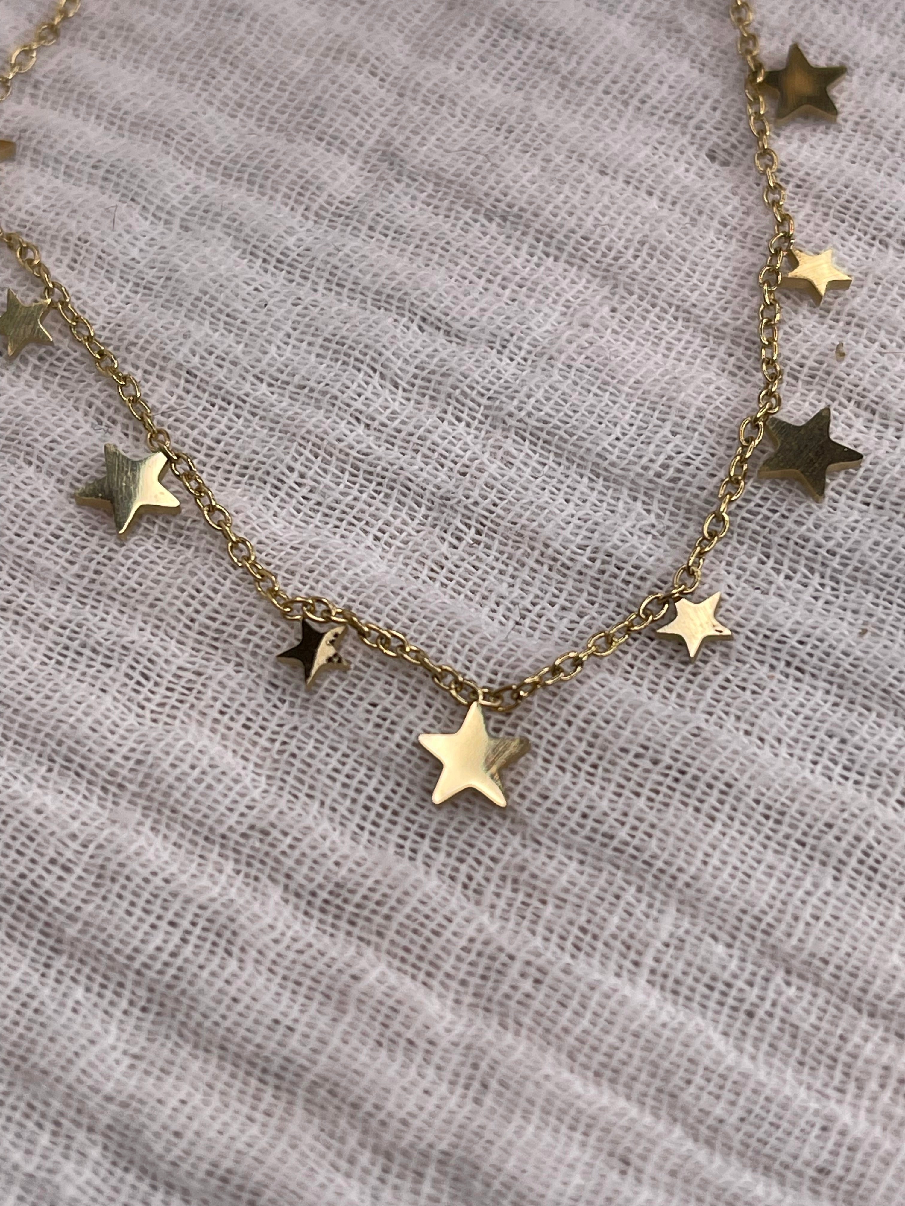 Bracelet acier inoxydable, mini étoiles