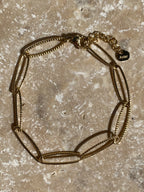 Bracelet, acier inoxydable, big maille Aurélie