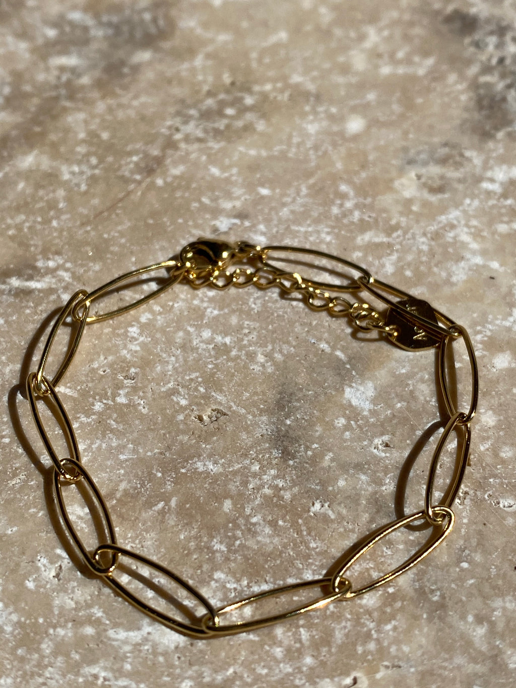 Bracelet, acier inoxydable, big maille Fanny