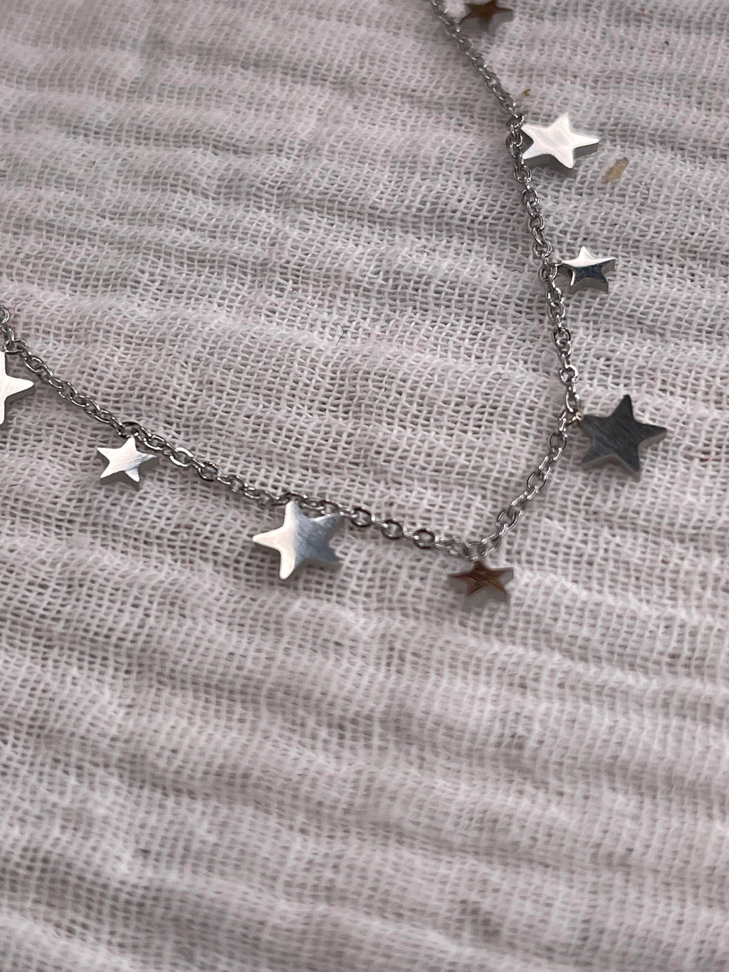 Bracelet acier inoxydable, mini étoiles