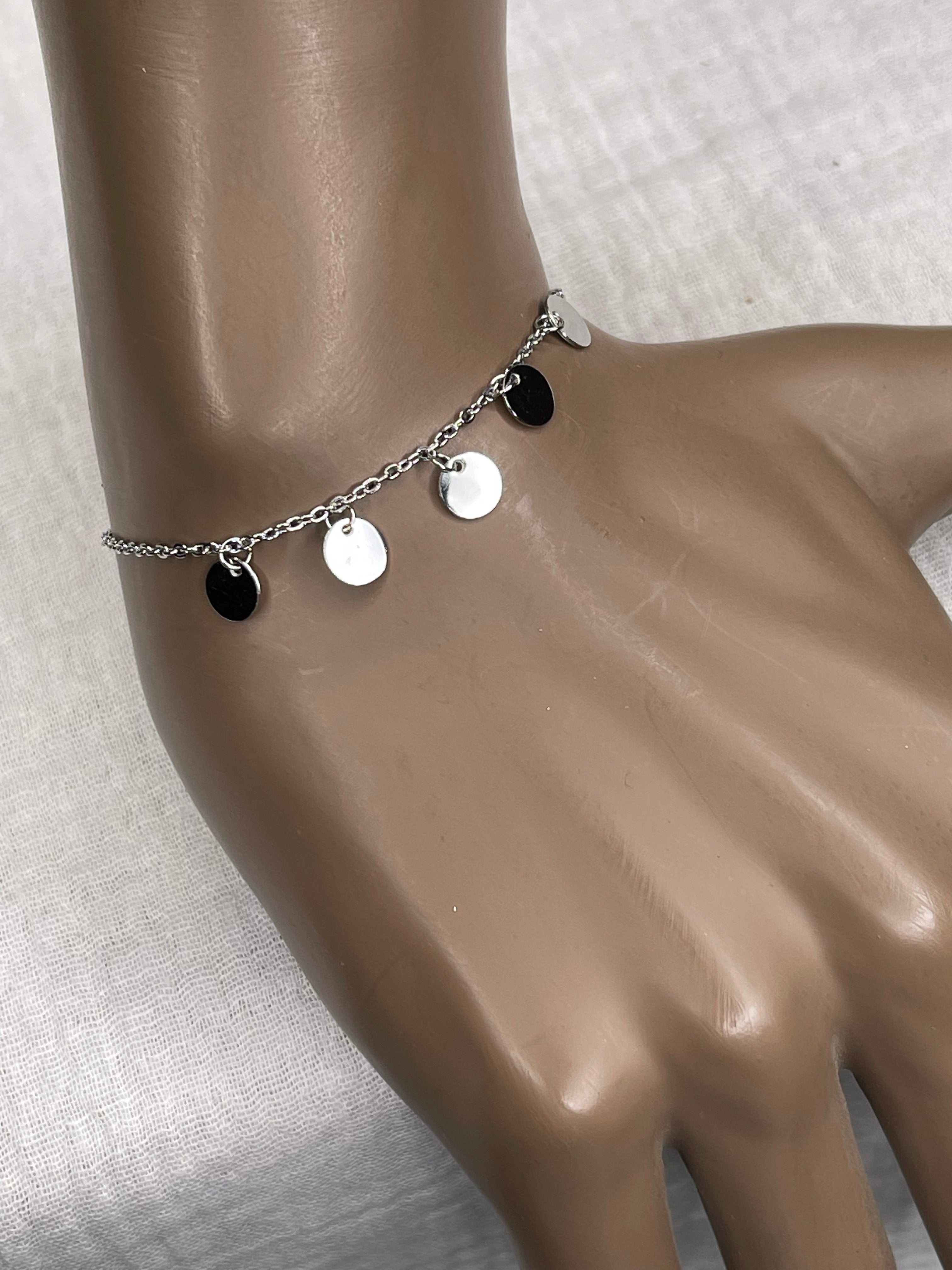 Bracelet acier inoxydable, 5 médailles