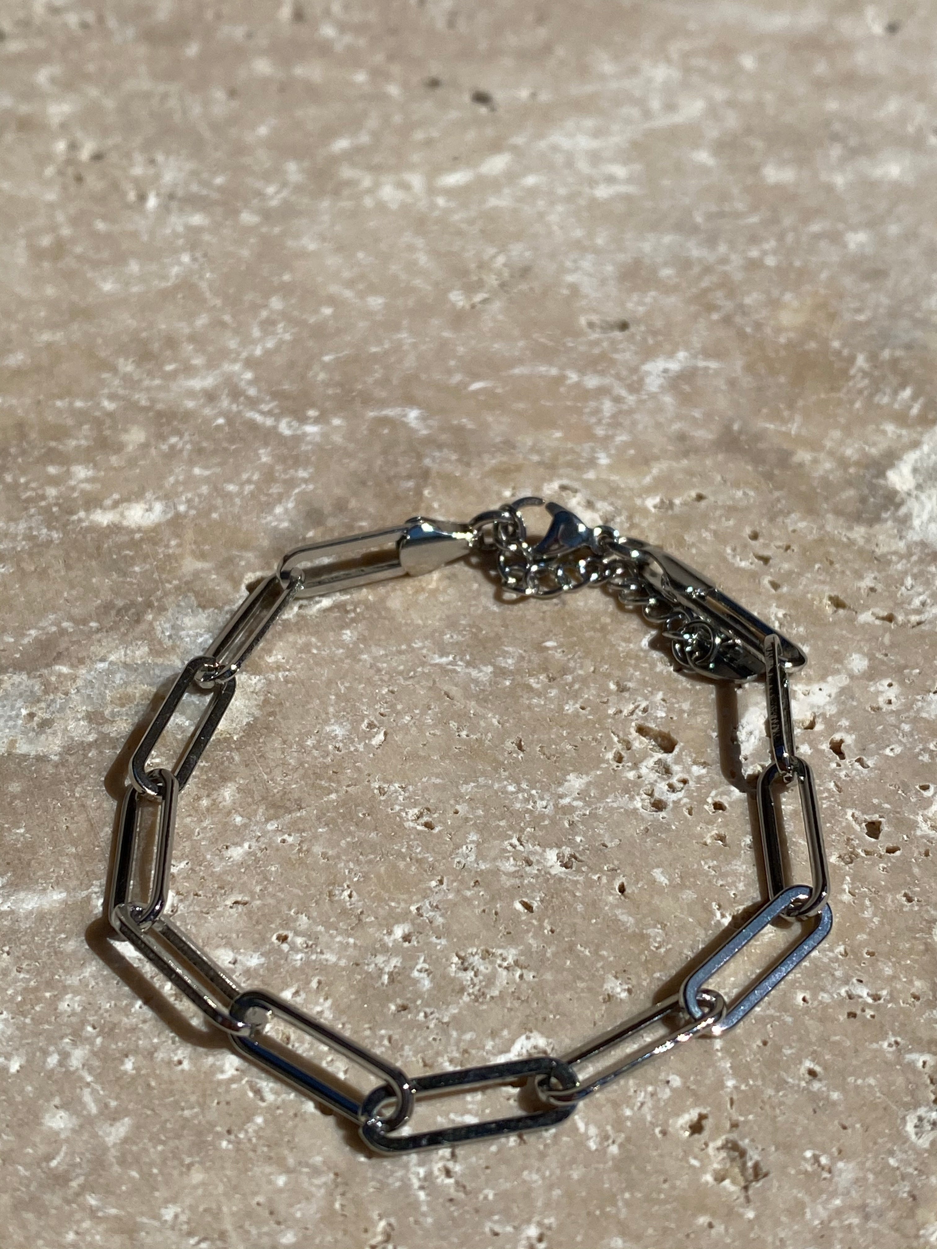 Bracelet, acier inoxydable, big maille Marie