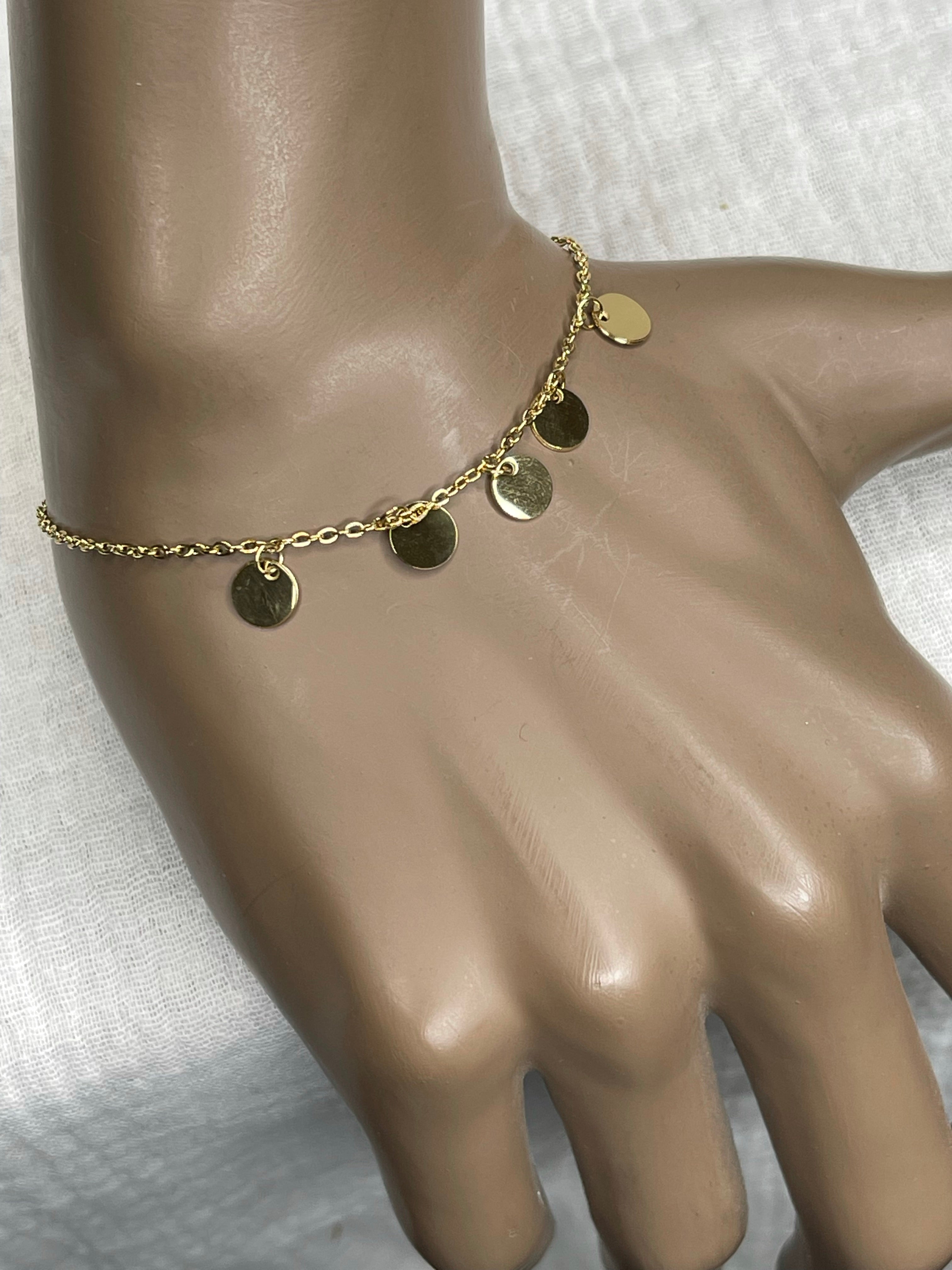Bracelet acier inoxydable, 5 médailles