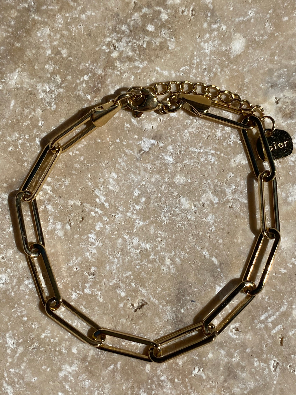 Bracelet, acier inoxydable, big maille Marie
