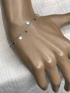 Bracelet acier inoxydable, mini étoiles