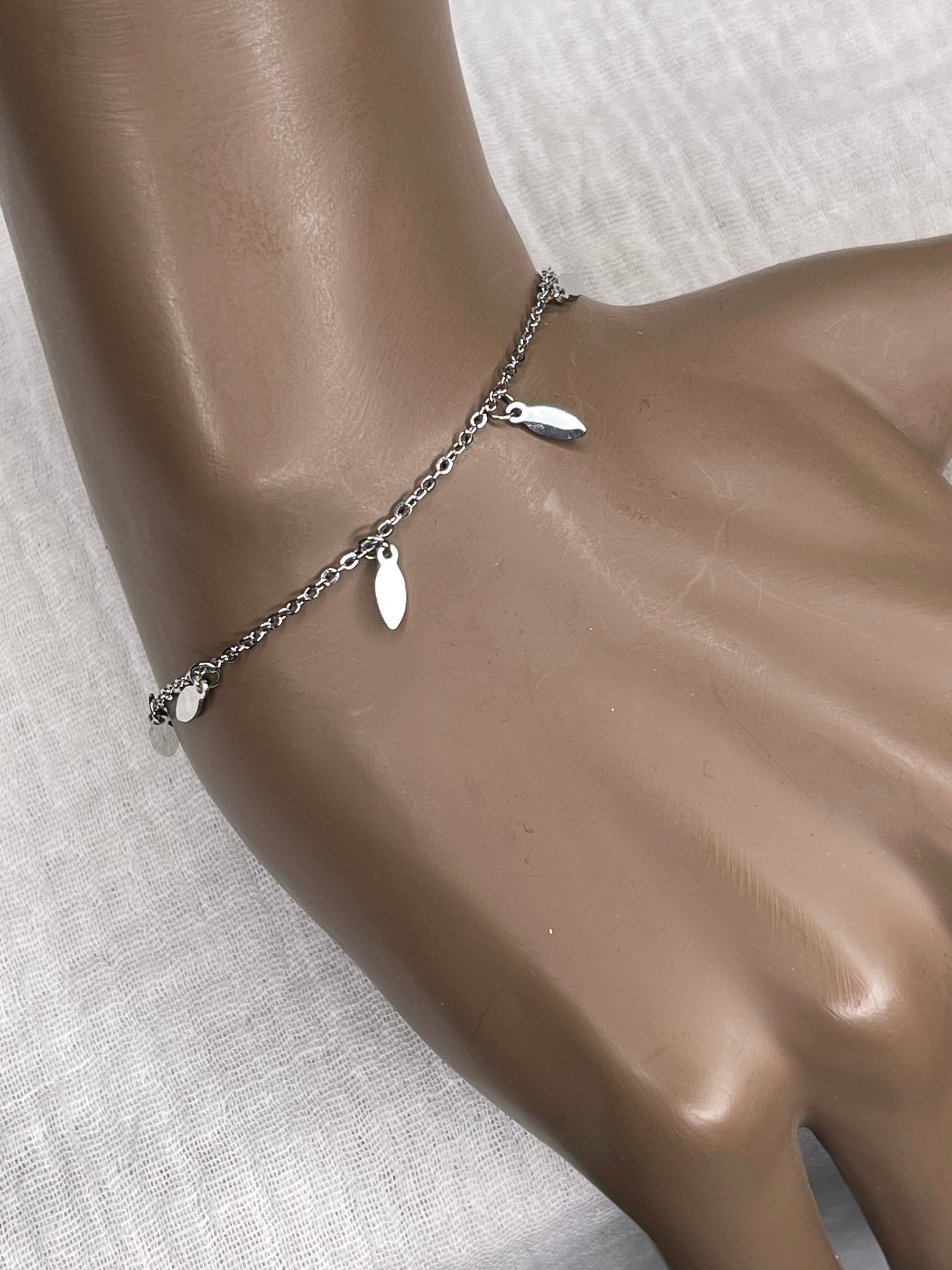 Bracelet acier inoxydable, pétales