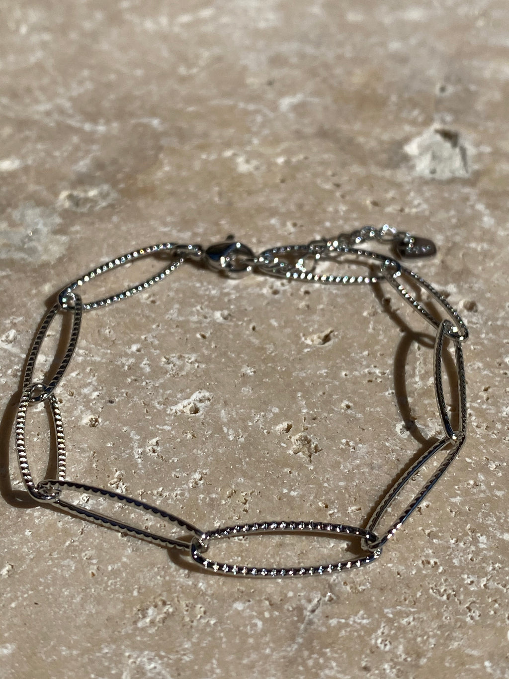 Bracelet, acier inoxydable, big maille Aurélie