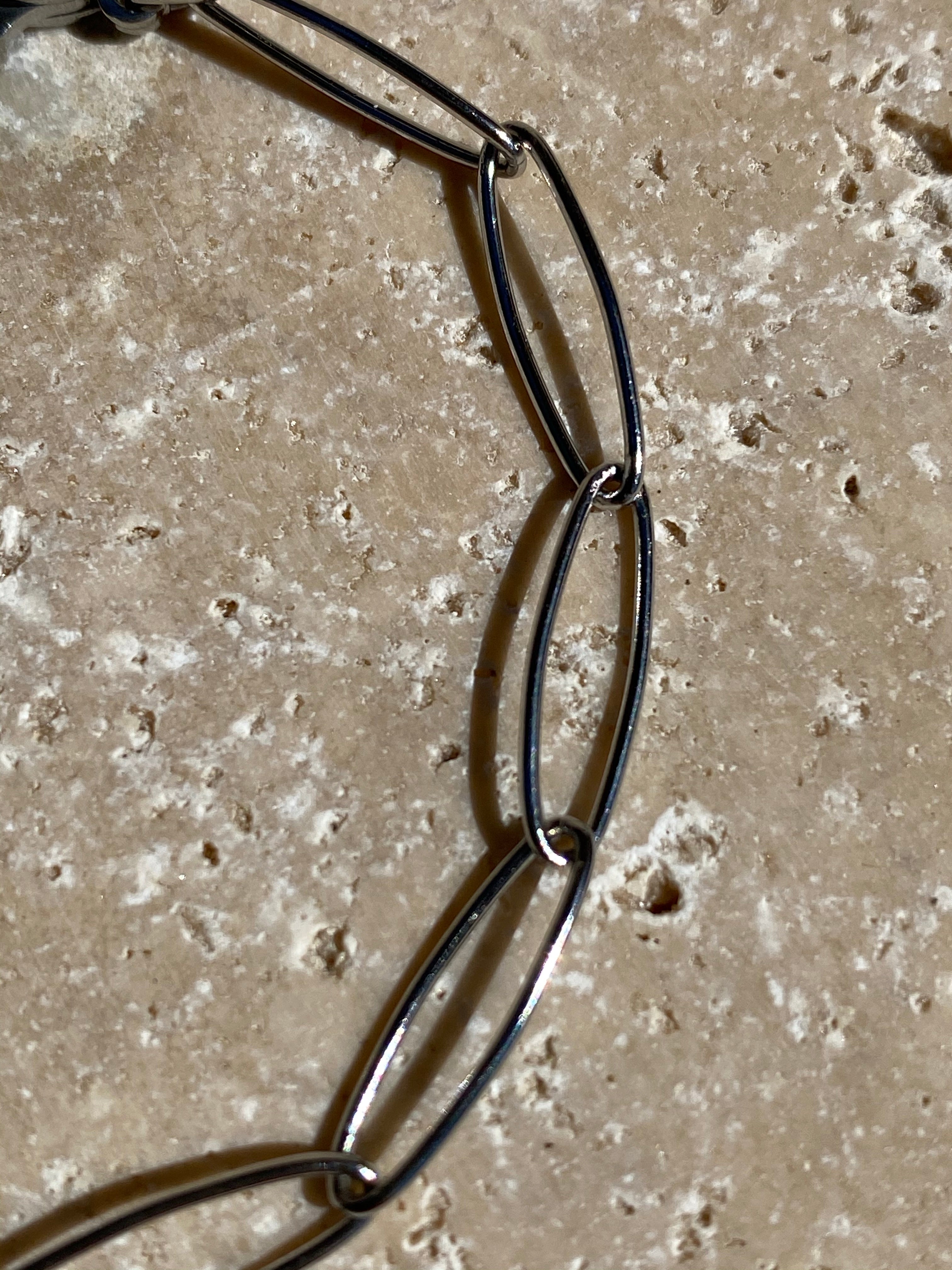 Bracelet, acier inoxydable, big maille Fanny