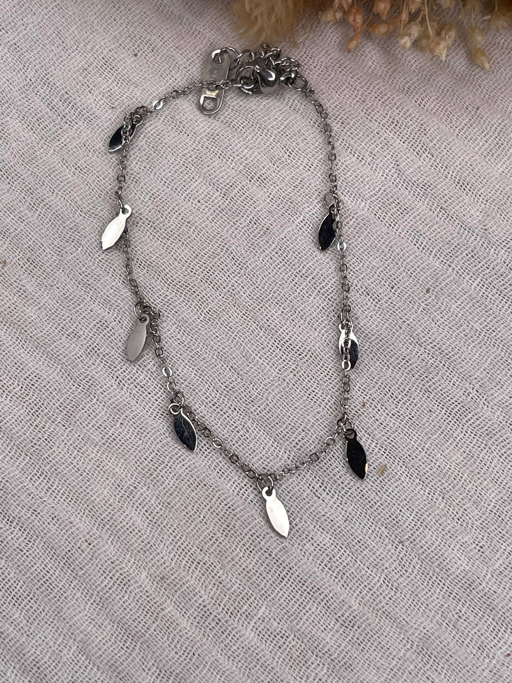 Bracelet acier inoxydable, pétales