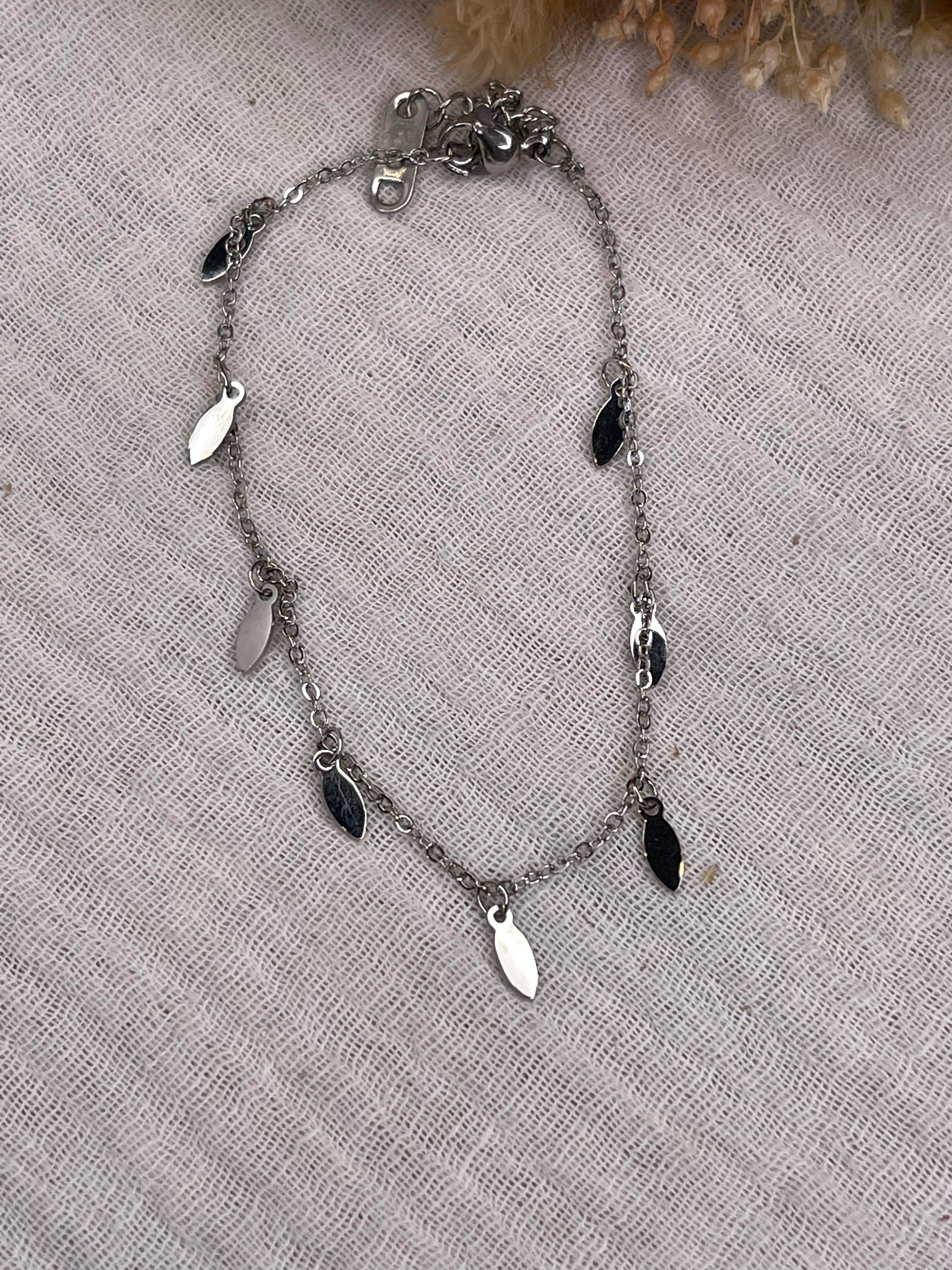 Bracelet acier inoxydable, pétales