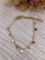 Bracelet acier inoxydable, mini étoiles